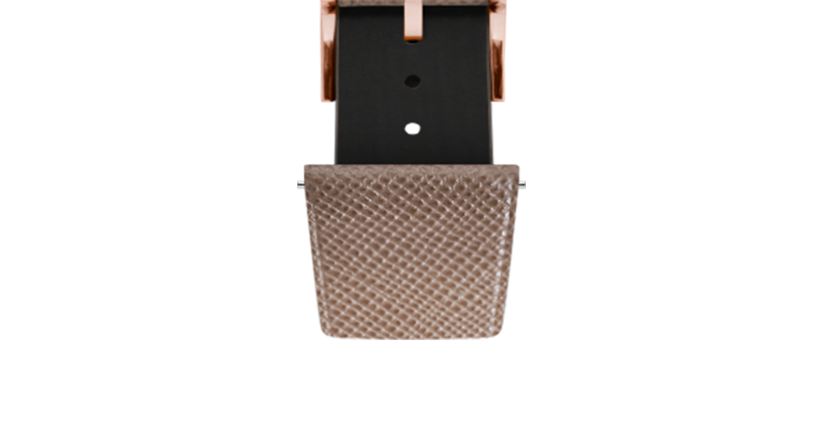Taupe Saffiano Stitchless Strap