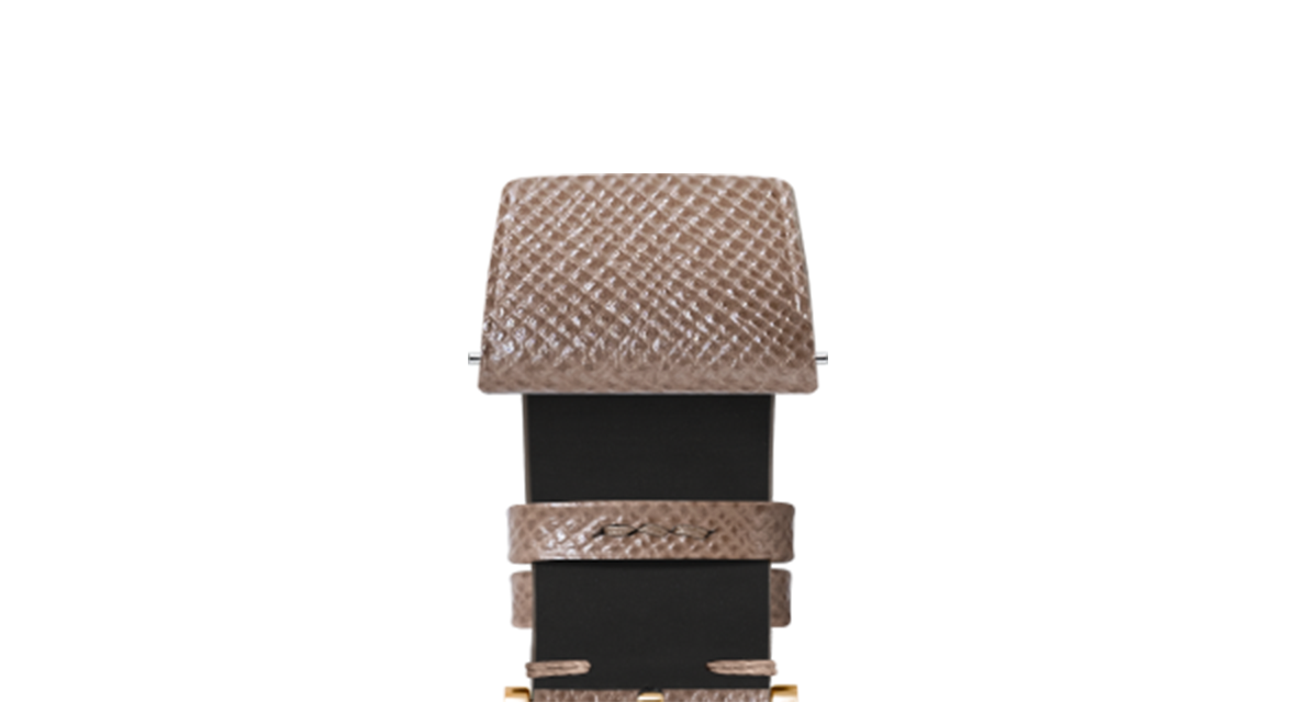 Taupe Saffiano Stitchless Strap