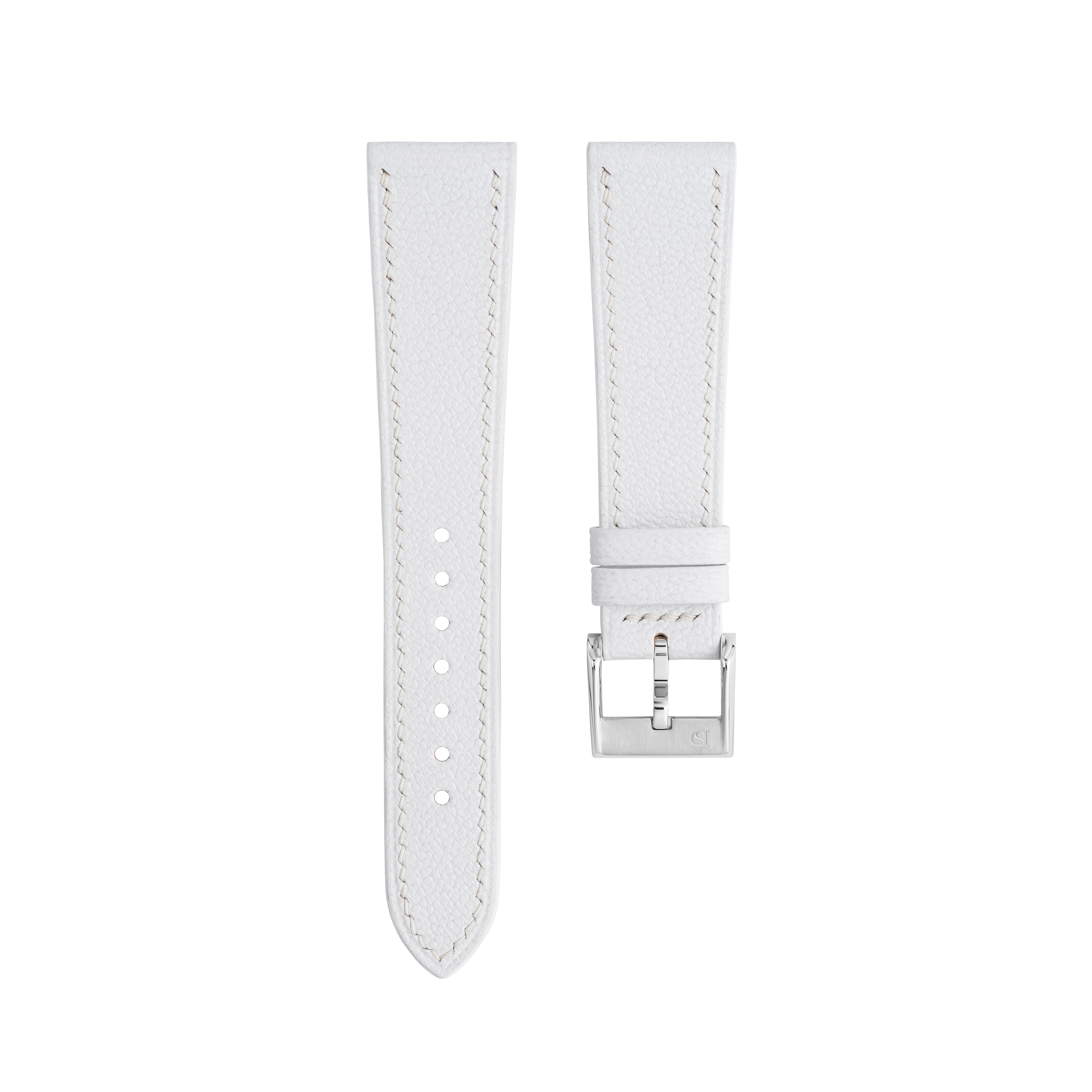White Chevre Slim Strap