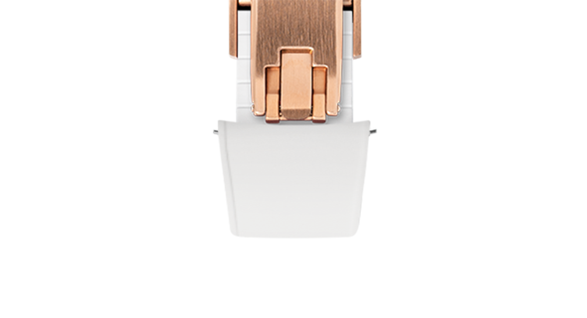 White Curved Rubber CTS Strap