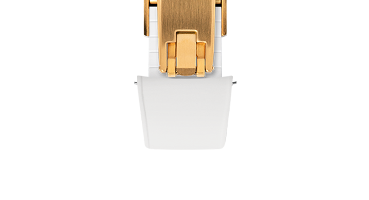 White Curved Rubber CTS Strap
