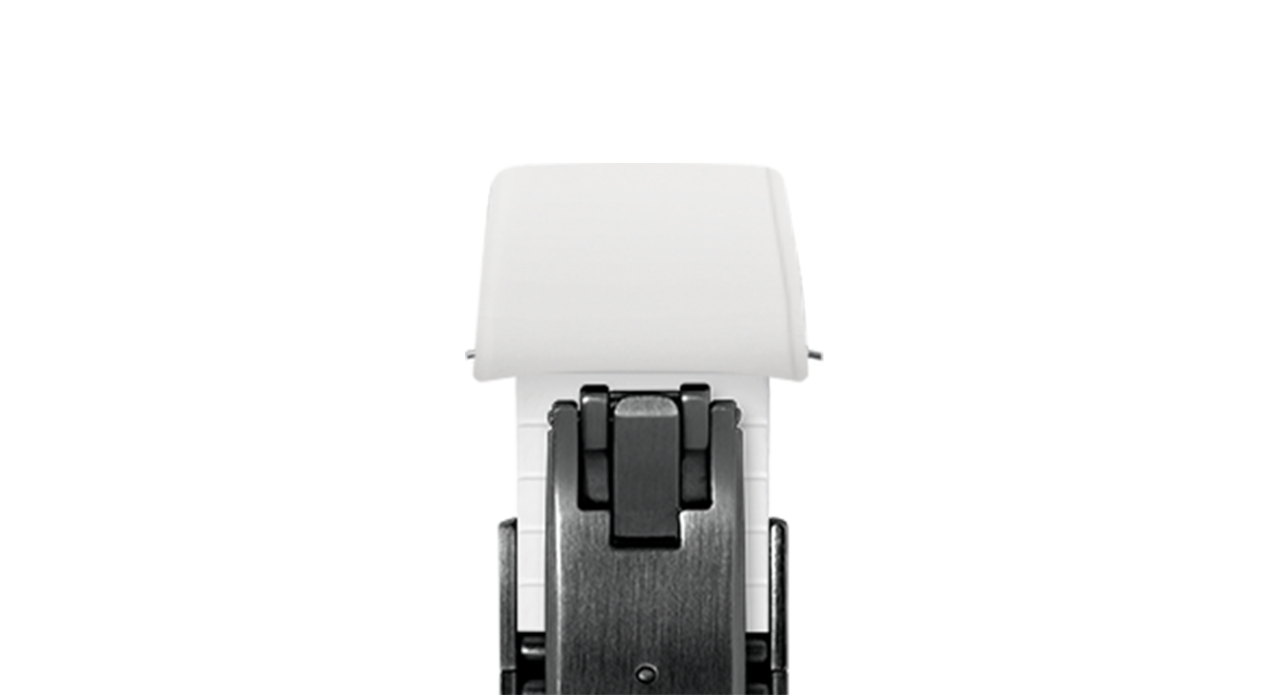 White Curved Rubber CTS Strap