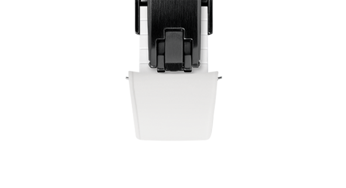 White Curved Rubber CTS Strap