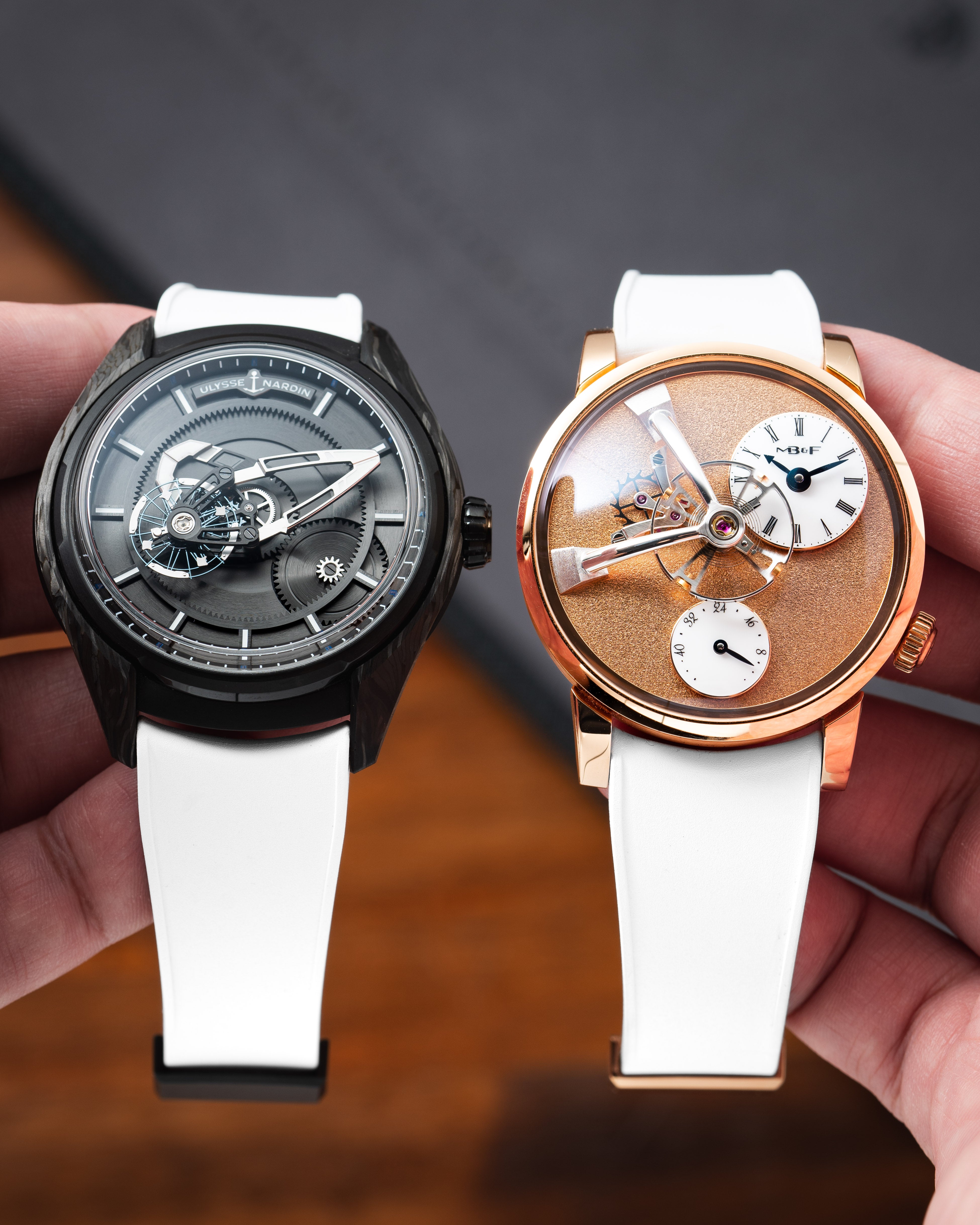 White Curved Rubber CTS Strap