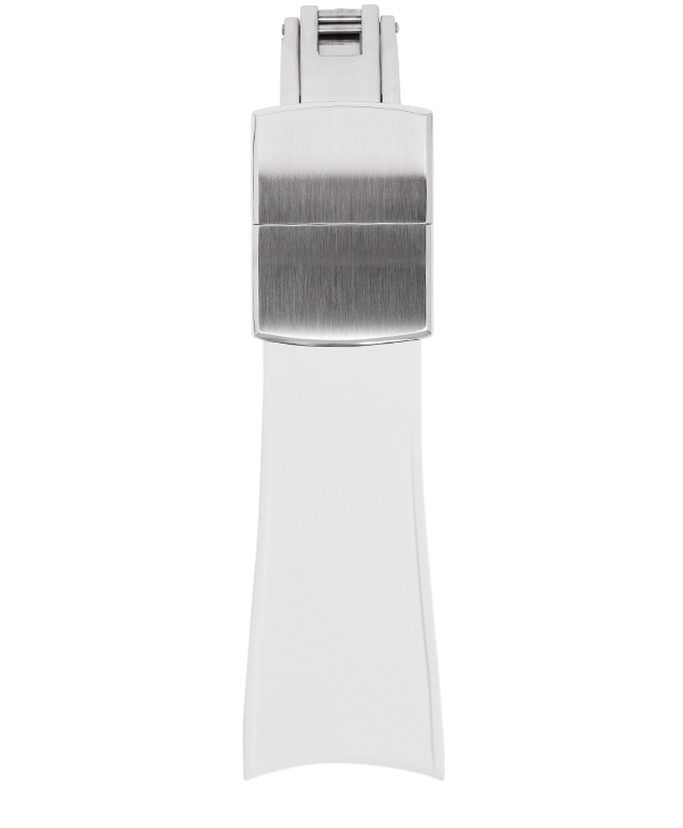 White Curved Rubber CTS Strap