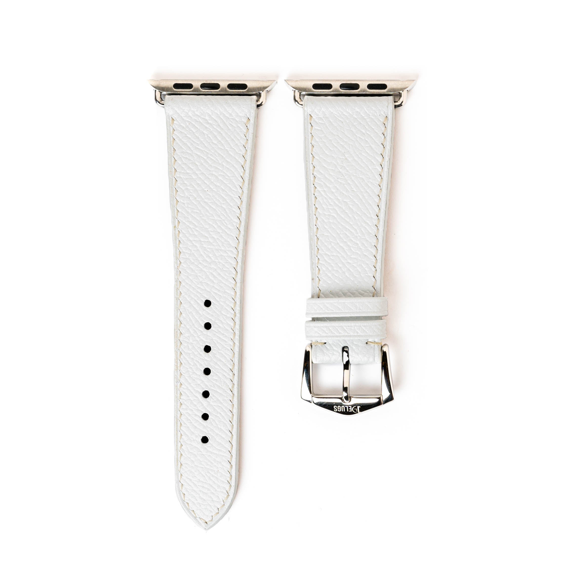 White Epsom Slim Strap for Apple Watch
