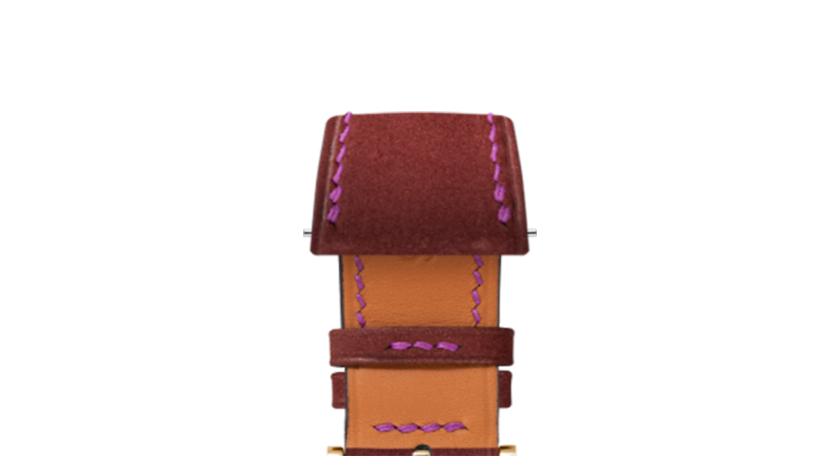 Wine Red Nubuck Slim Strap