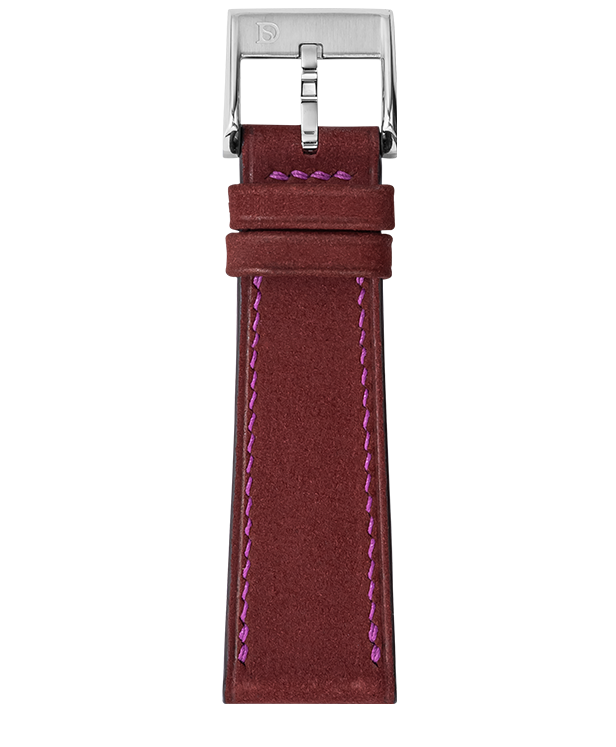 Wine Red Nubuck Slim Strap