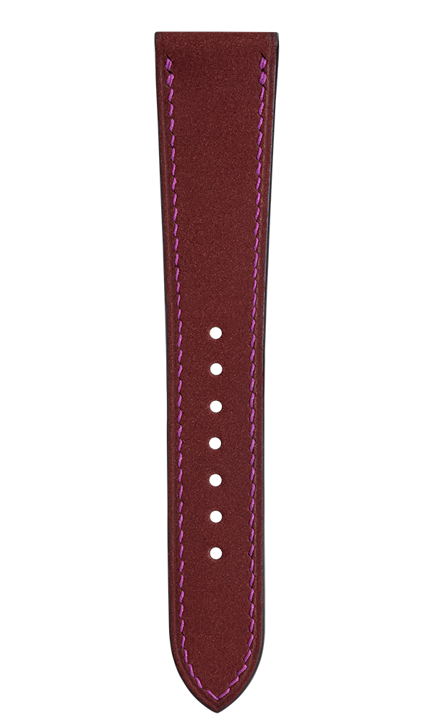 Wine Red Nubuck Slim Strap