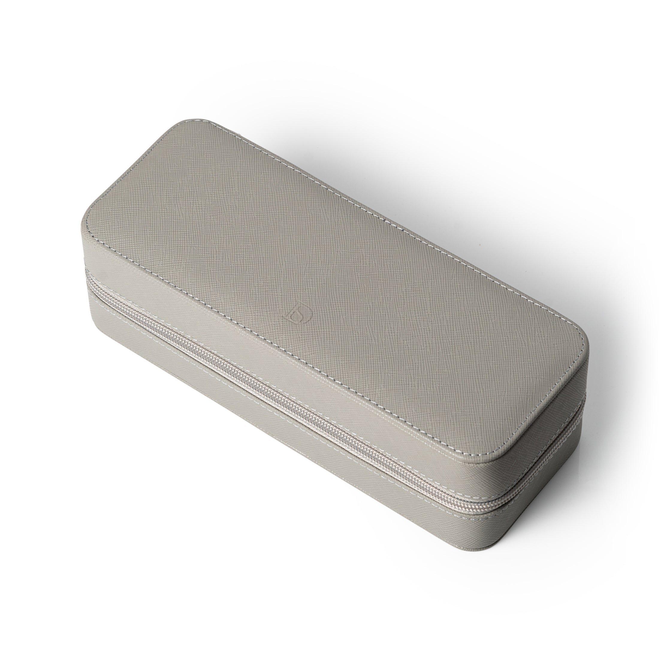 Zip Box (Four) - Light Grey/Turquoise