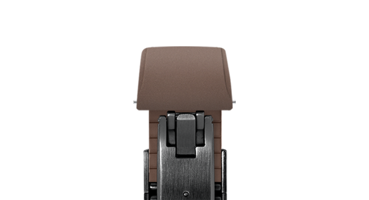 Brown CTS Rubber Strap for Cartier Santos de Cartier
