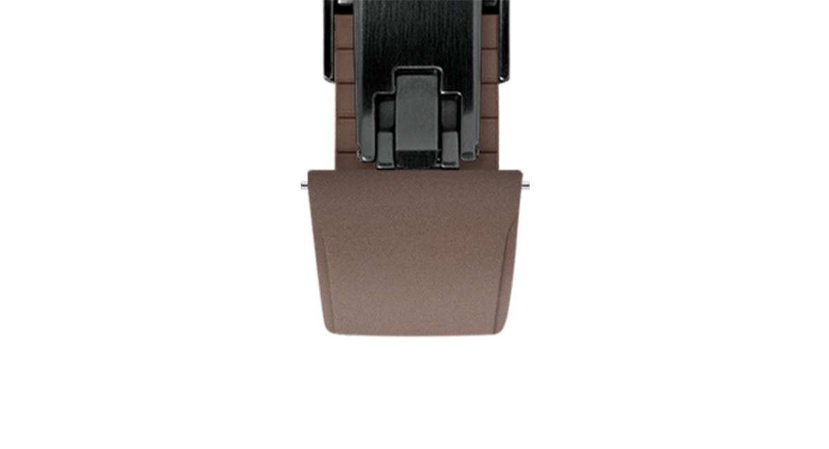 Brown CTS Rubber Strap for Cartier Santos de Cartier