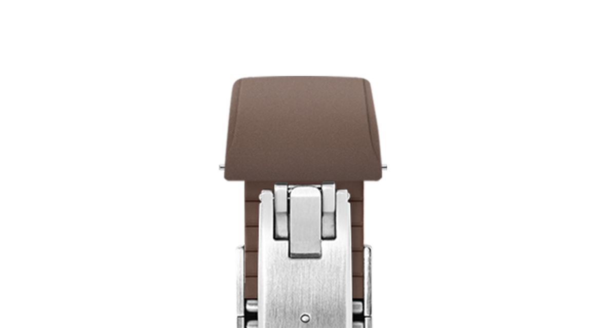 Brown CTS Rubber Strap for Cartier Santos de Cartier