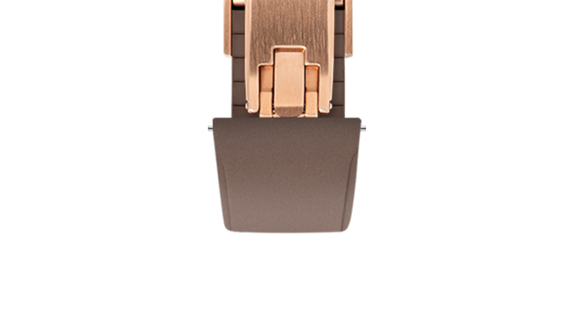 Brown CTS Rubber Strap for Cartier Santos de Cartier