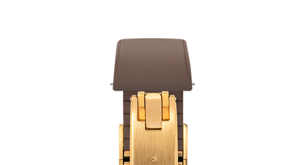 Brown CTS Rubber Strap for Cartier Santos de Cartier