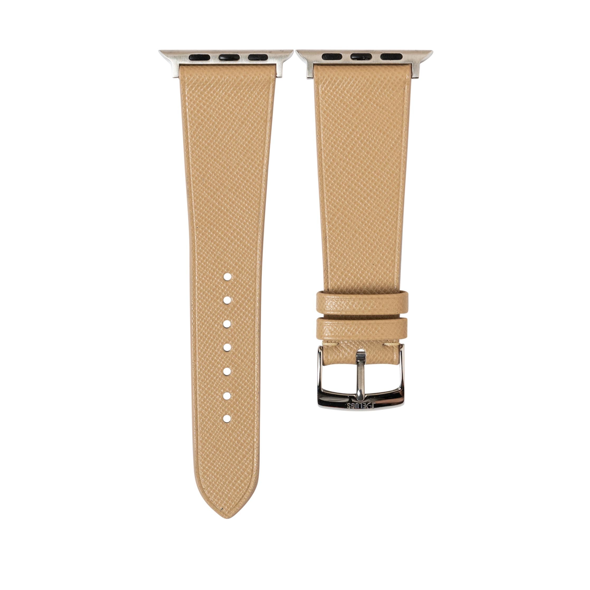 Cream Saffiano Stitchless Strap for Apple Watch