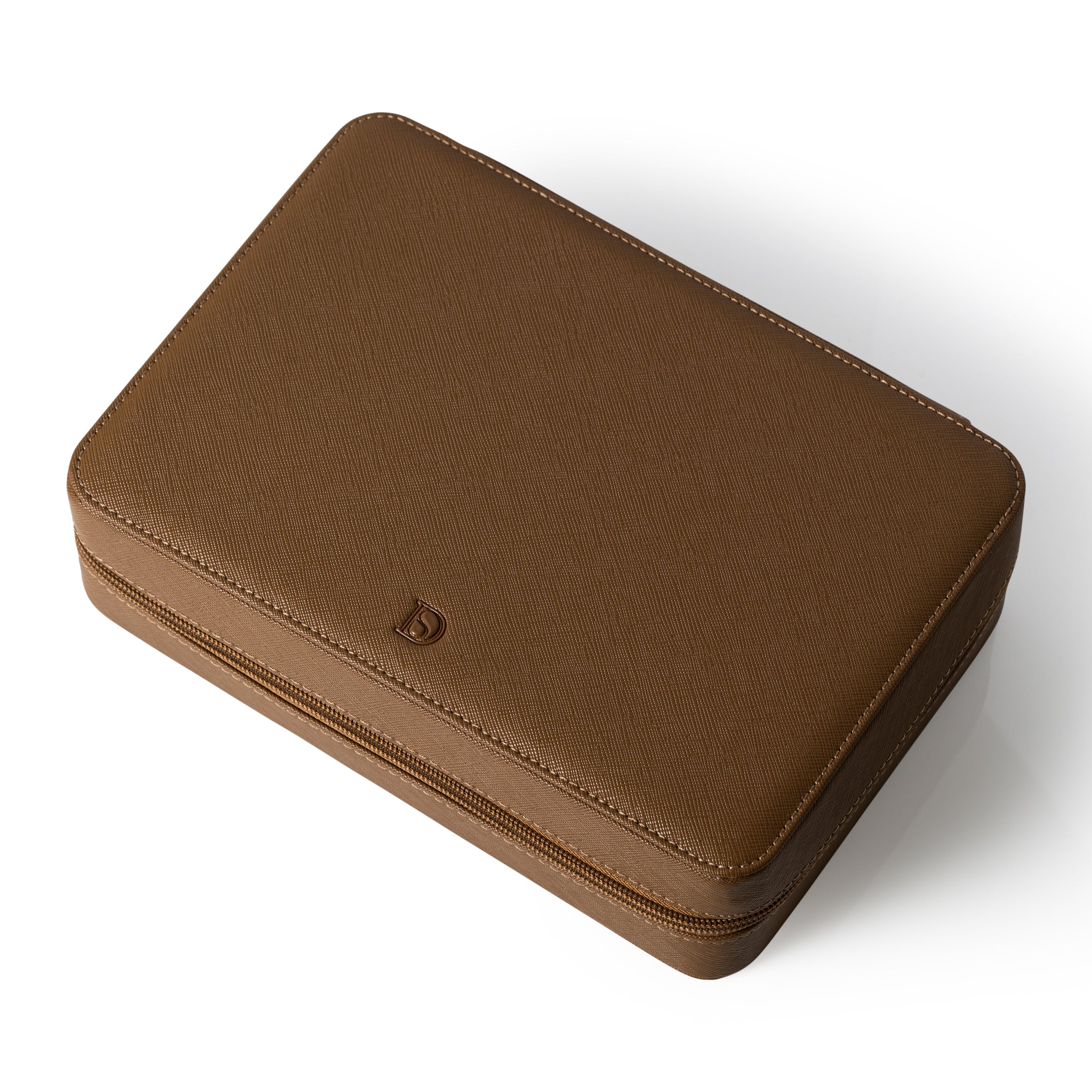 Overstock: Zip Box (Eight) - Brown/Light Brown