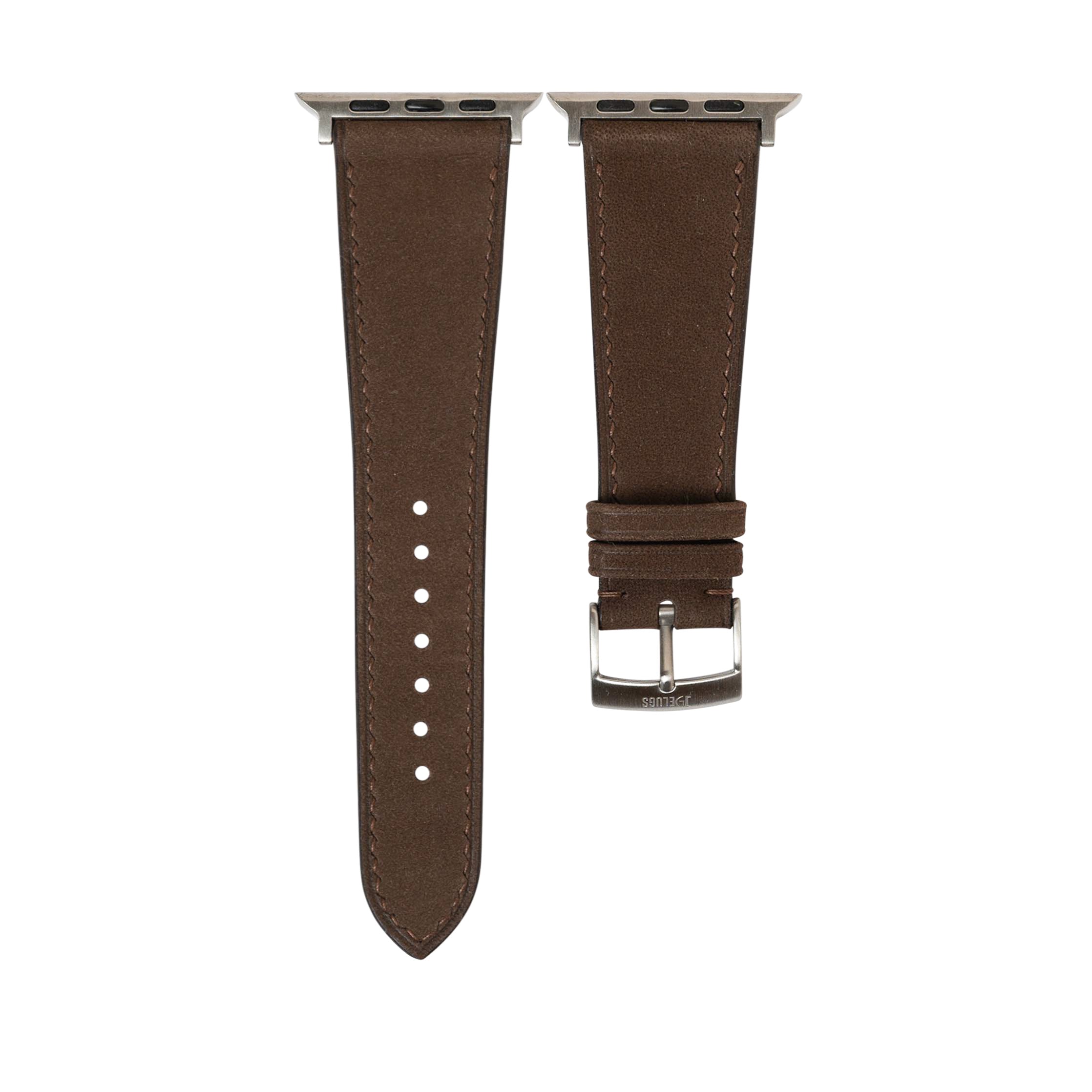 Dark Brown Nubuck Slim Strap for Apple Watch