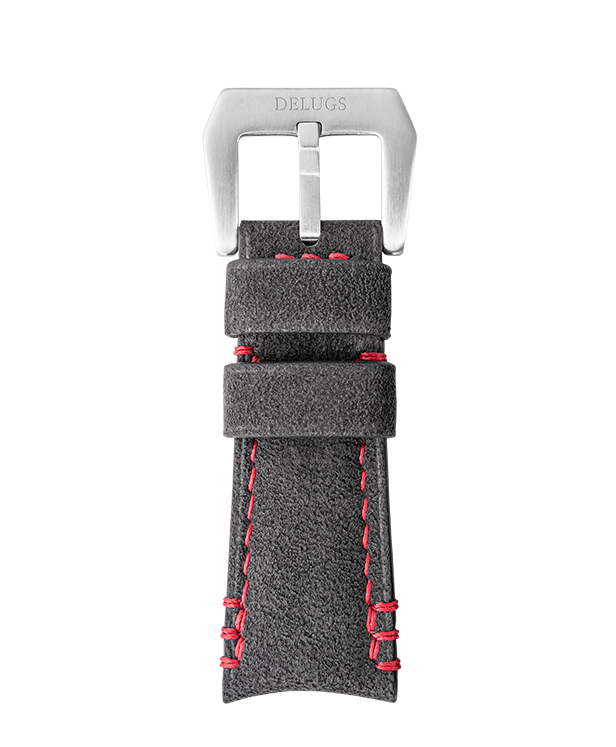 Dark Grey Alcantara (Red) Strap for MB&F MAD1