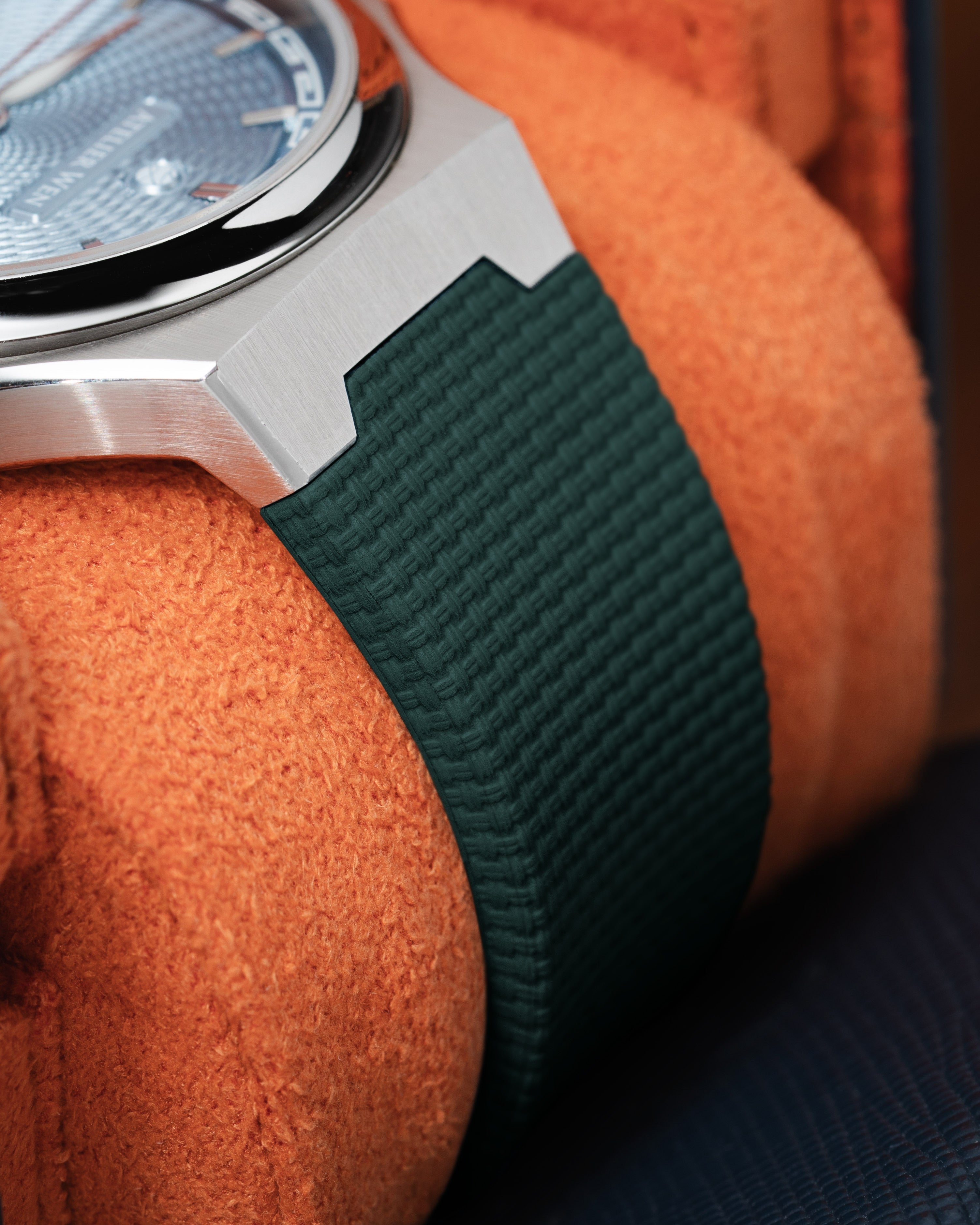 Emerald Green Sailcloth CTS Rubber Strap for Atelier Wen Perception
