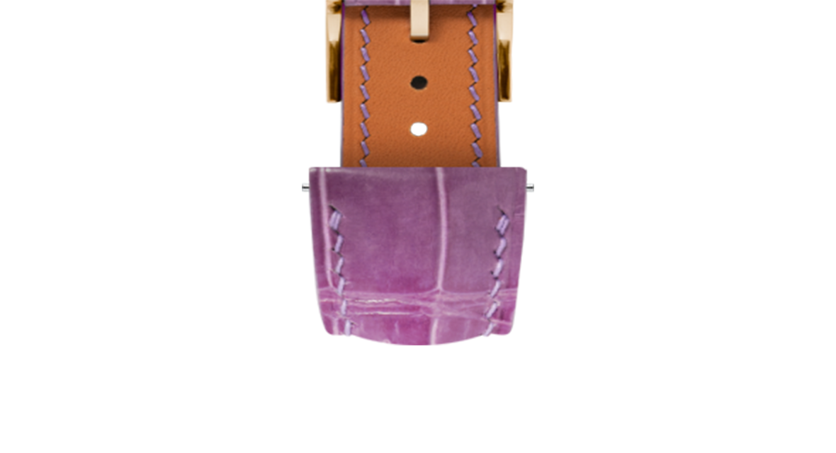 Glossy Lilac Crocodile Signature Strap