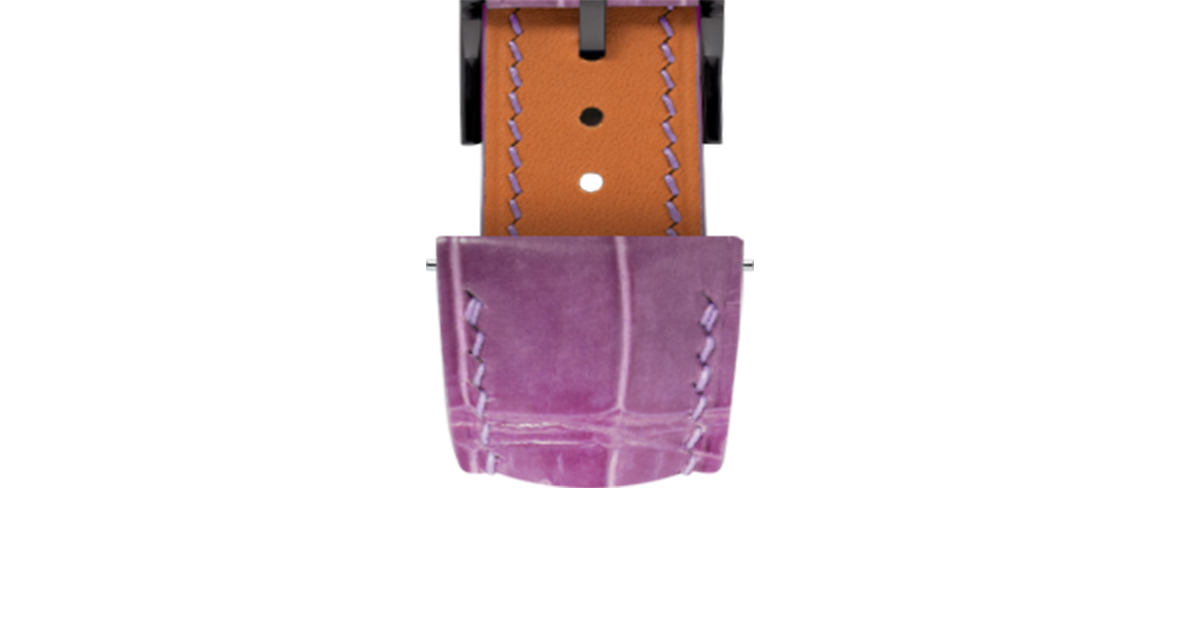 Glossy Lilac Crocodile Signature Strap