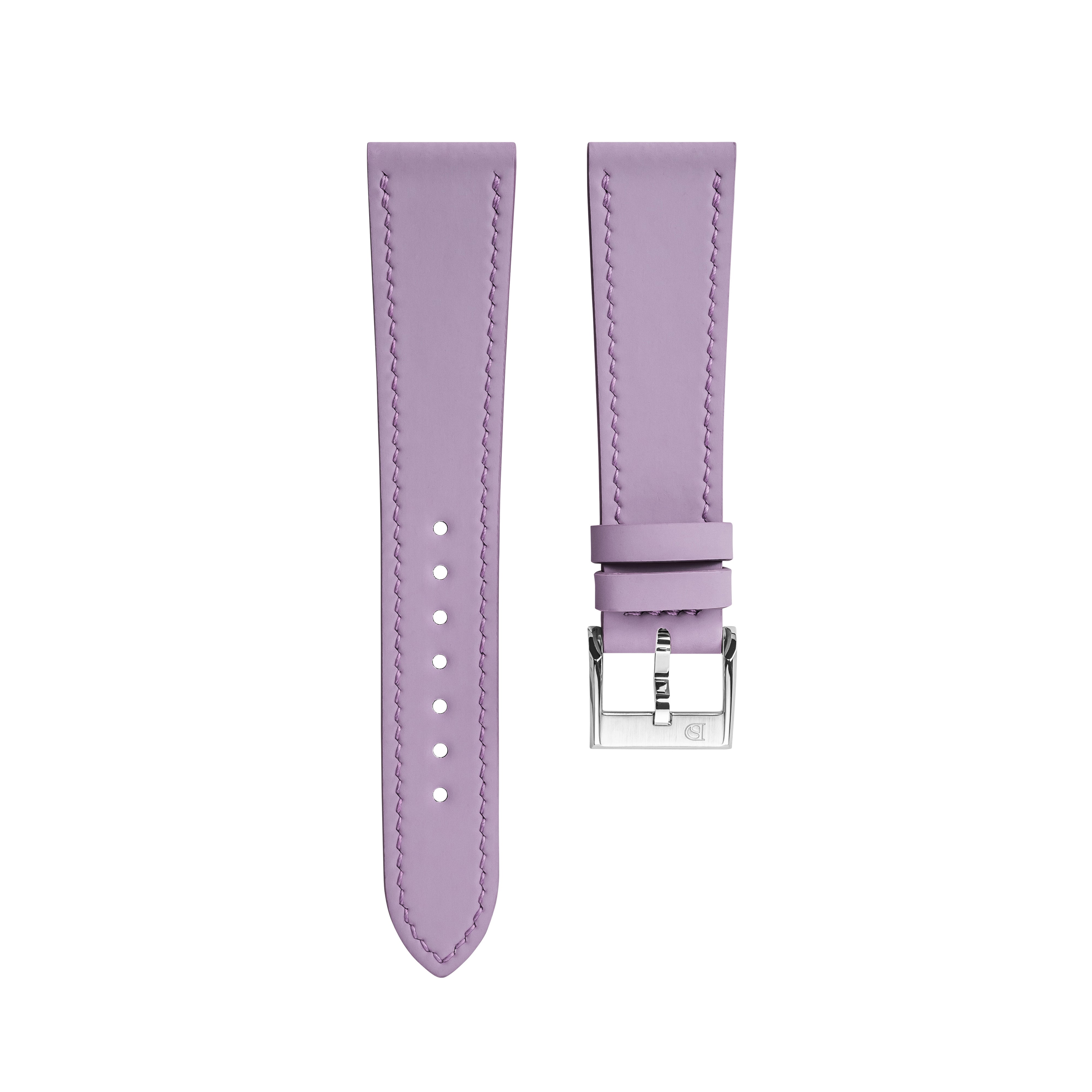 Lavender Rubberised Leather (Smooth) Slim Strap
