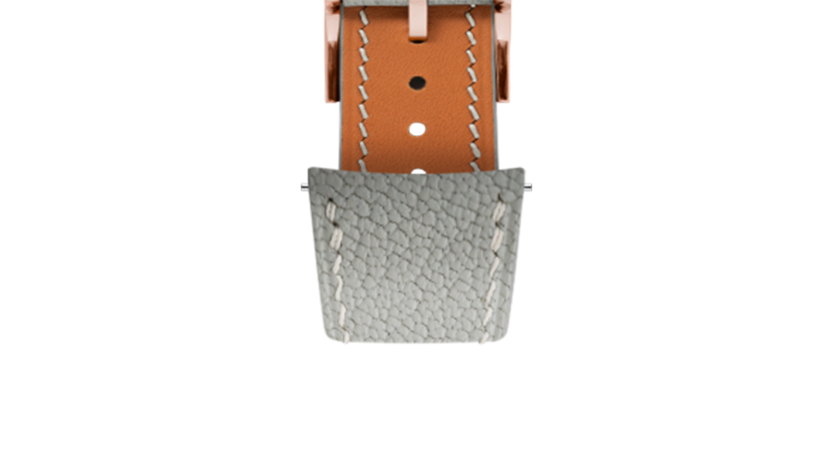 Light Grey Chevre Slim (Curved) Strap