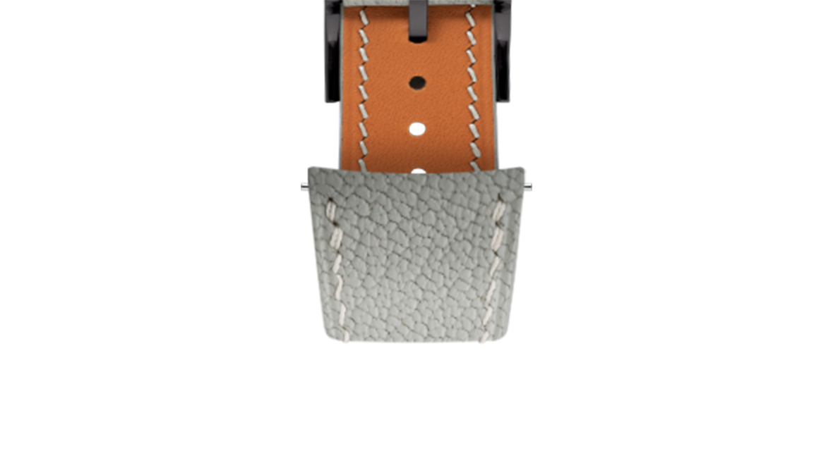 Light Grey Chevre Slim (Curved) Strap