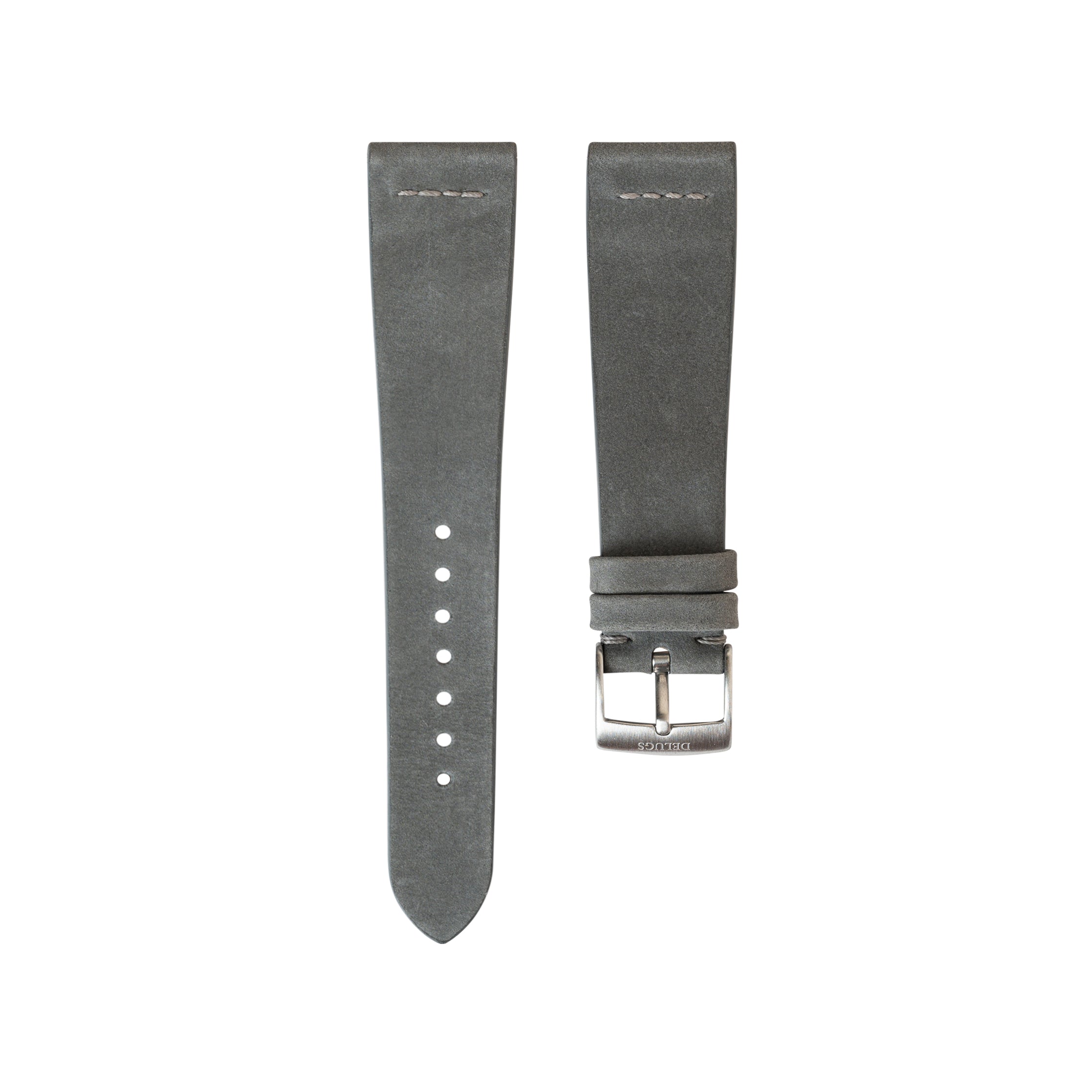 Light Grey Nubuck Row-Stitch Strap
