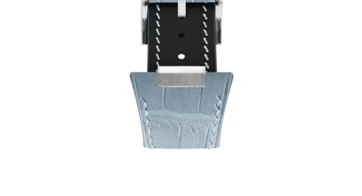 Matte Astral Blue Alligator Strap for Tissot PRX