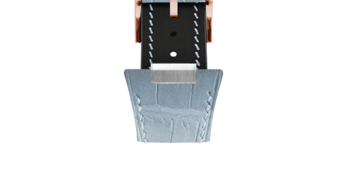 Matte Astral Blue Alligator Strap for Tissot PRX