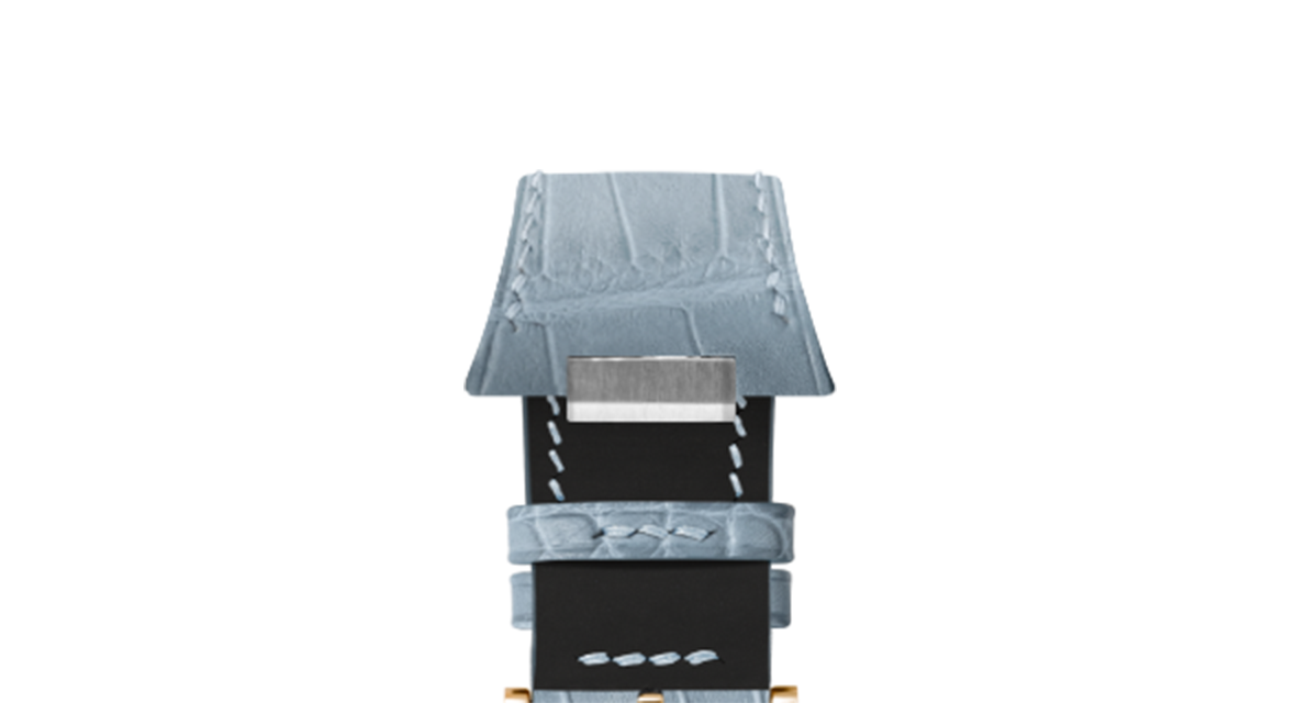 Matte Astral Blue Alligator Strap for Tissot PRX