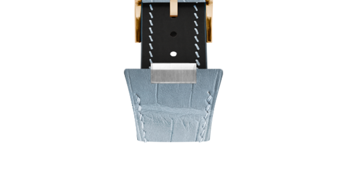 Matte Astral Blue Alligator Strap for Tissot PRX