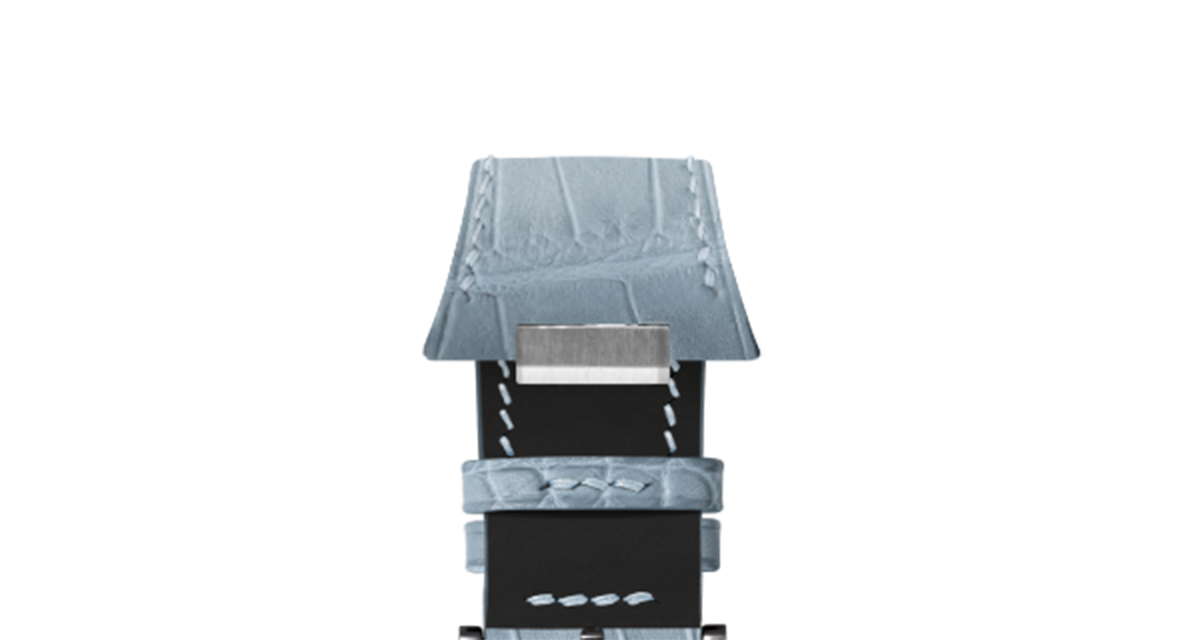 Matte Astral Blue Alligator Strap for Tissot PRX