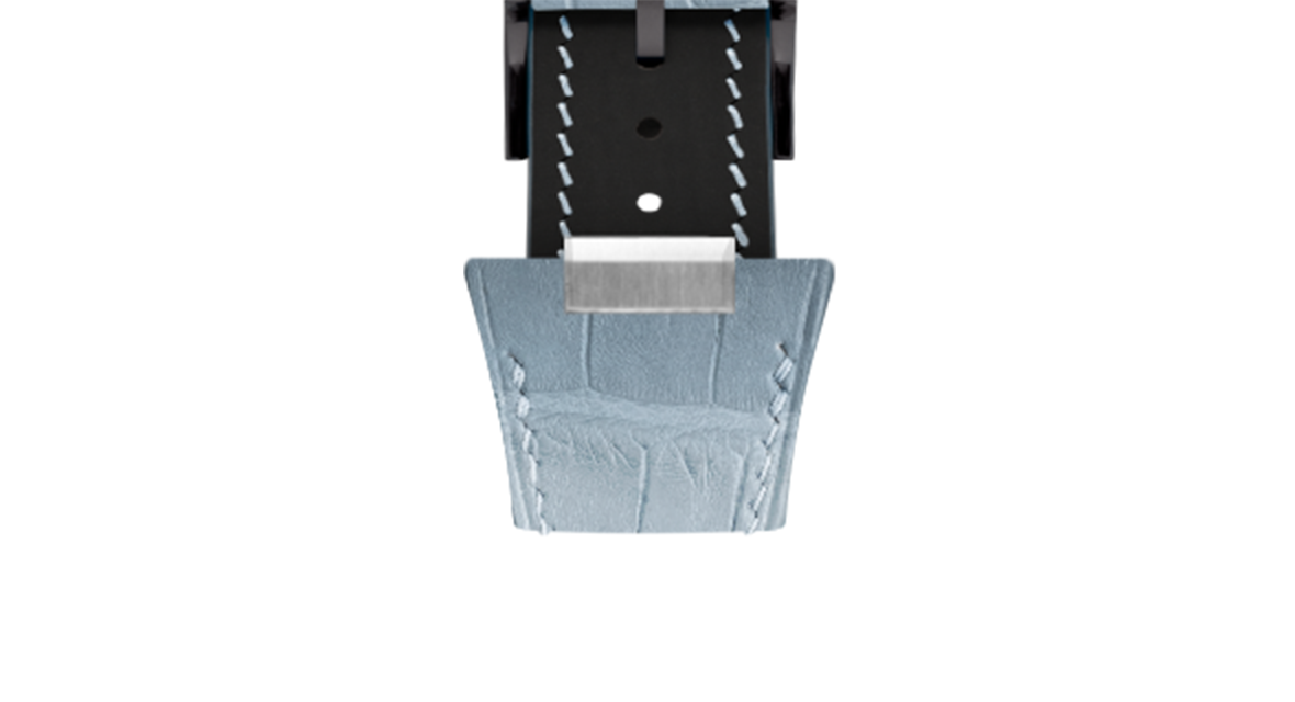 Matte Astral Blue Alligator Strap for Tissot PRX