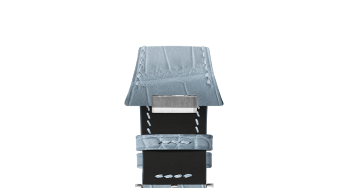 Matte Astral Blue Alligator Strap for Tissot PRX