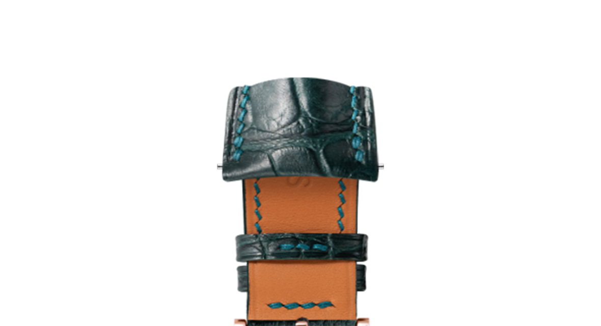 Matte Boreal Green Alligator Signature (Curved) Strap