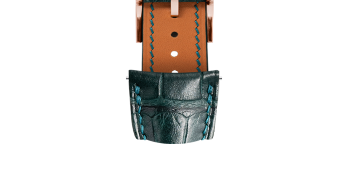 Matte Boreal Green Alligator Signature (Curved) Strap