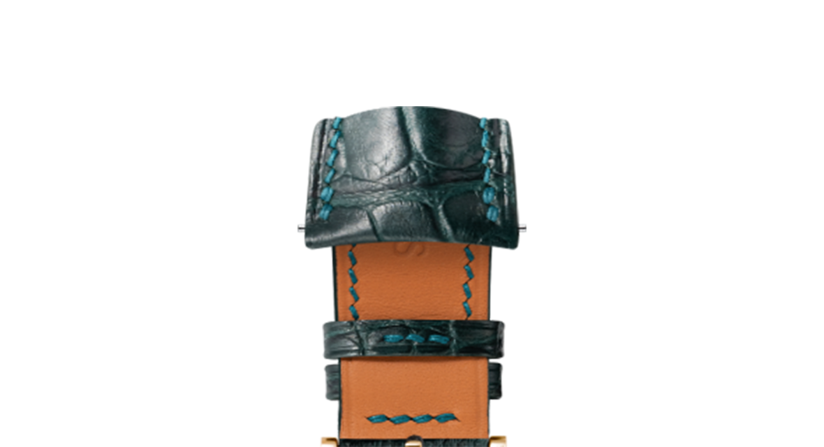 Matte Boreal Green Alligator Signature (Curved) Strap