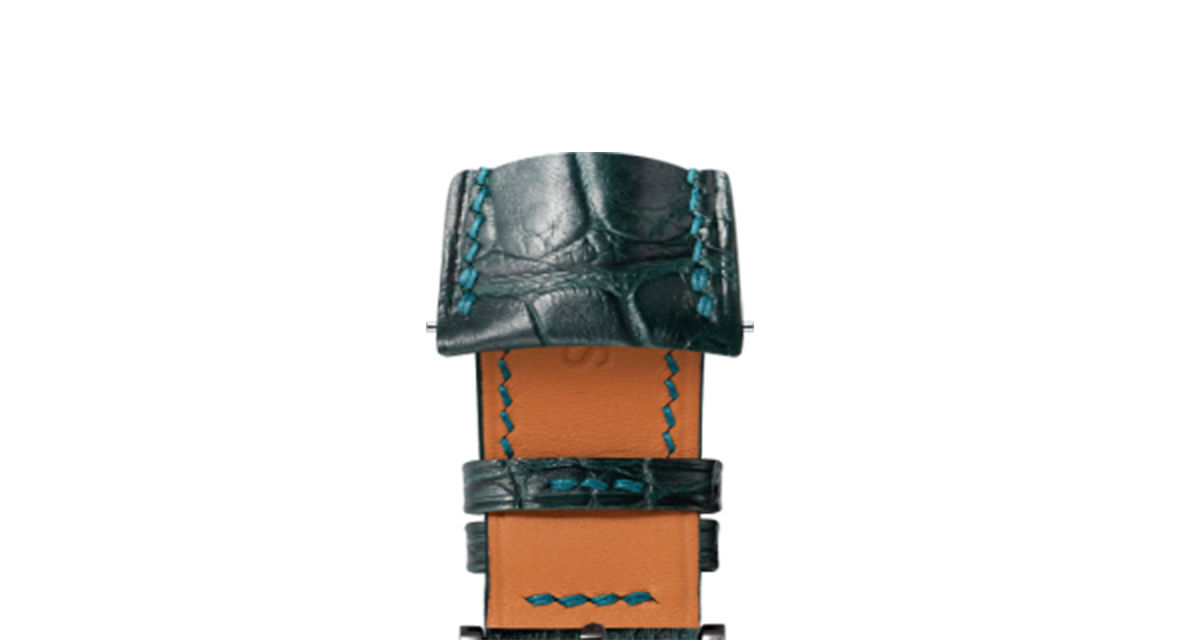 Matte Boreal Green Alligator Signature (Curved) Strap