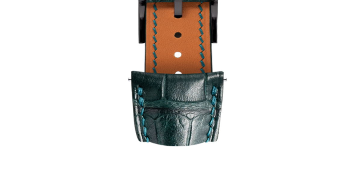 Matte Boreal Green Alligator Signature (Curved) Strap