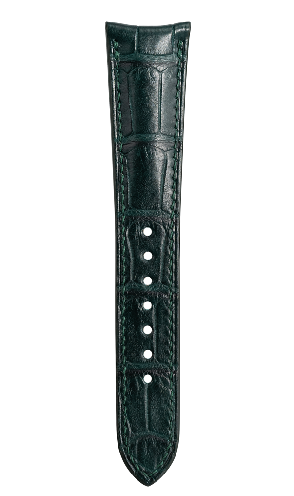 Matte Boreal Green Alligator Signature (Curved) Strap