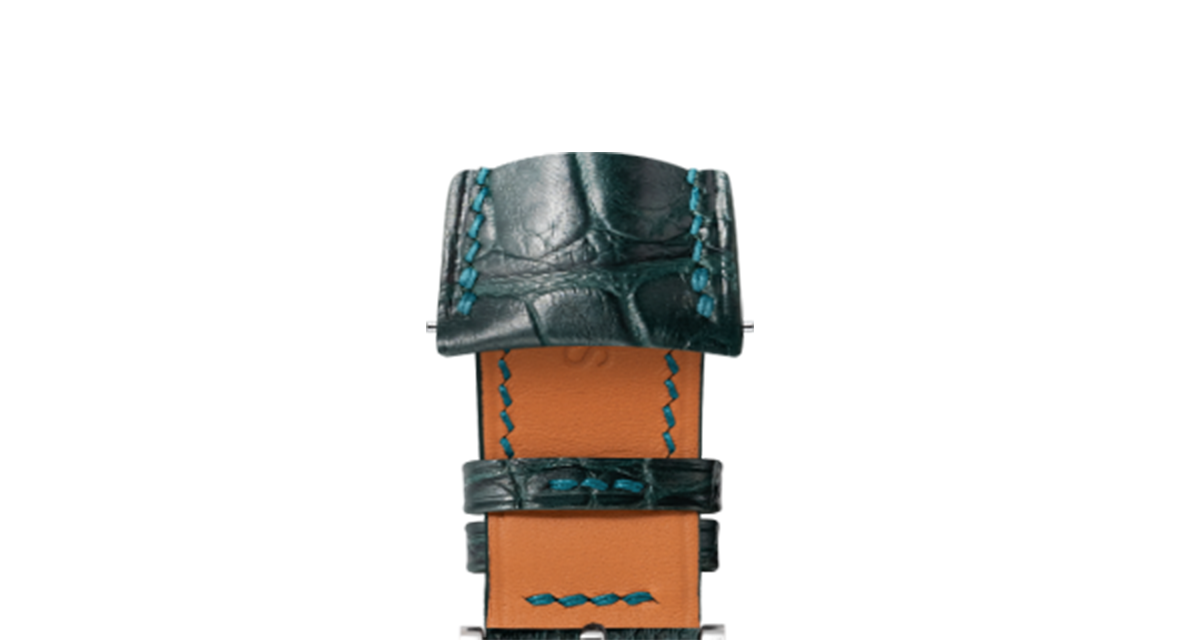 Matte Boreal Green Alligator Signature (Curved) Strap