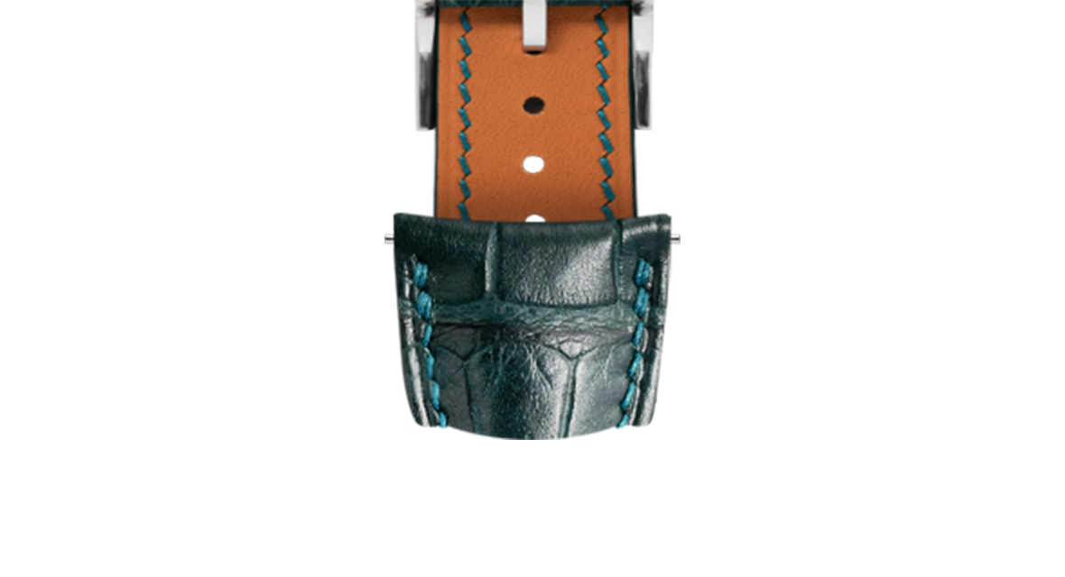 Matte Boreal Green Alligator Signature (Curved) Strap