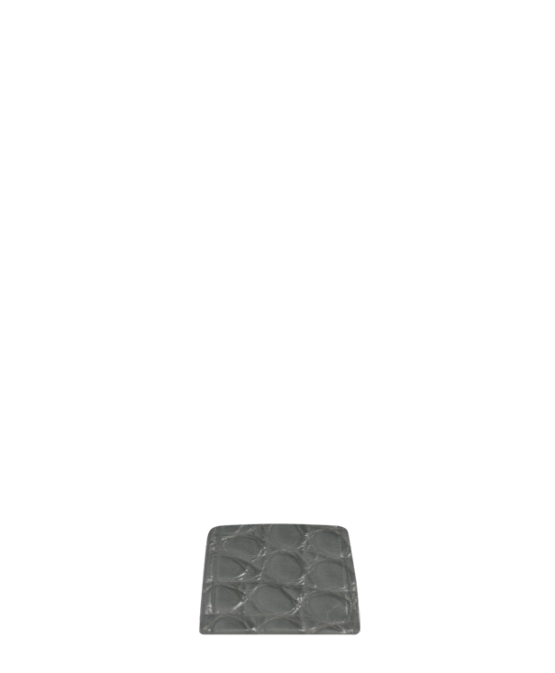 Matte Dolphin Grey Alligator Flank Stitchless Strap