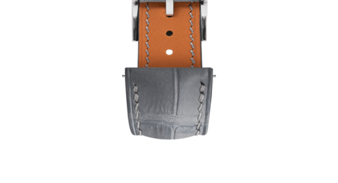 Matte Dolphin Grey Alligator Signature Strap