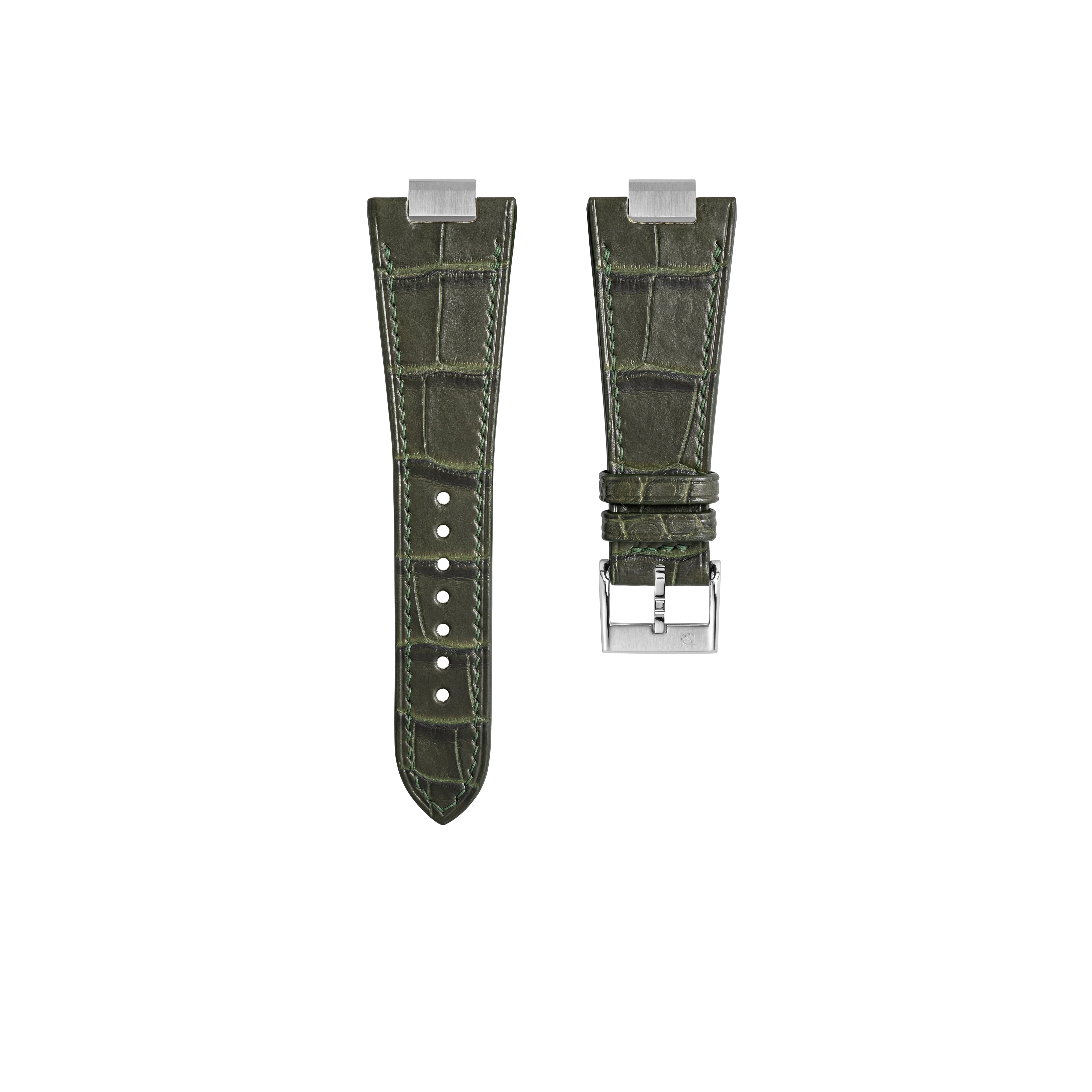 Matte Green Ischia Alligator Strap for Tissot PRX