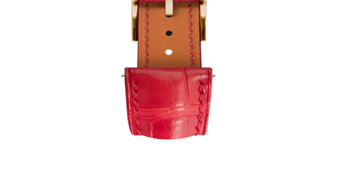 Matte Red Alligator Signature Strap