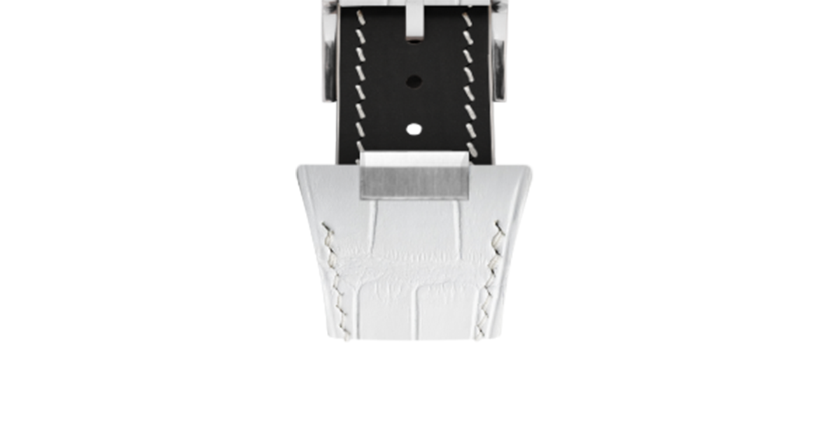 Matte White Alligator Strap for Tissot PRX